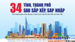 34 tỉnh thành phố sau sắp xếp sát nhập Việt nam
