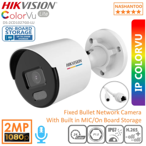Camera IP Hikvision COLORVU 2 MP DS-2CD1027G2 – Có màu đêm