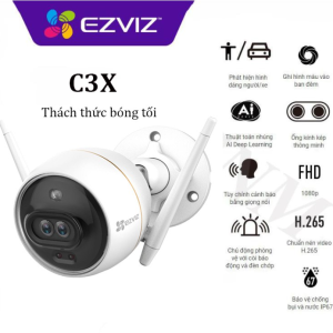 Camera IP Wifi Ezviz C3X 2Mp Tích hợp AI, Báo động chuẩn