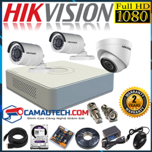 Bộ Camera Đầu ghi 3 Camera Hikvision