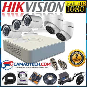 Bộ Camera Đầu ghi 5 Camera Hikvision Full HD