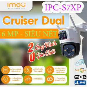 Camera 2 Mắt Ngoài Trời IMOU Cruiser Dual 6MP IPC-S7XP-6M0WED